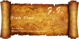 Funk Ilma névjegykártya